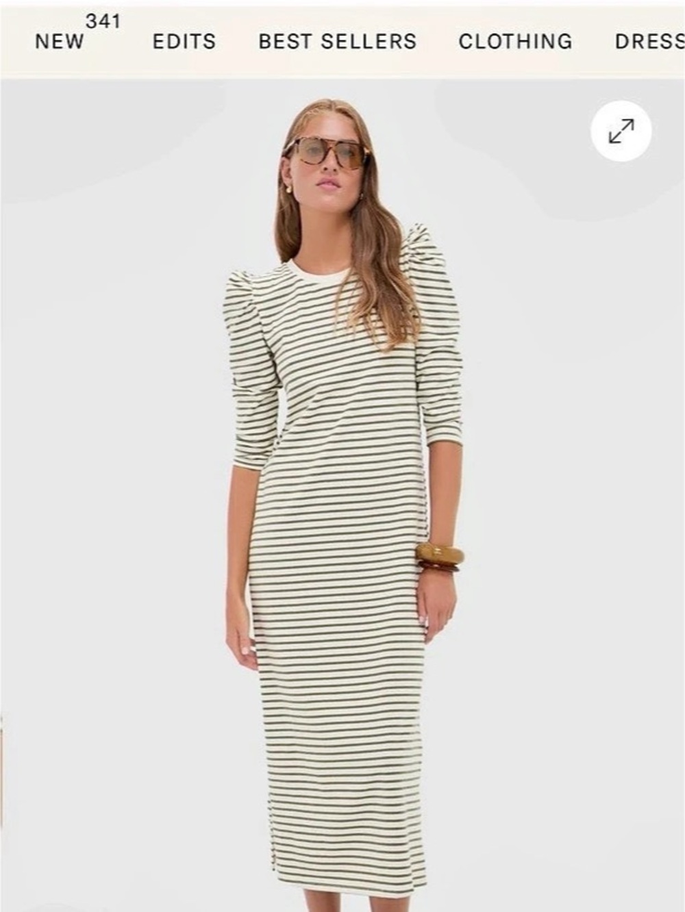 Tuckernuck Pomander Place Olive Stripe Vesty Maxi Dress